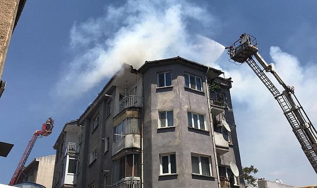 Eskişehir'de bir apartmanda korkutan yangın