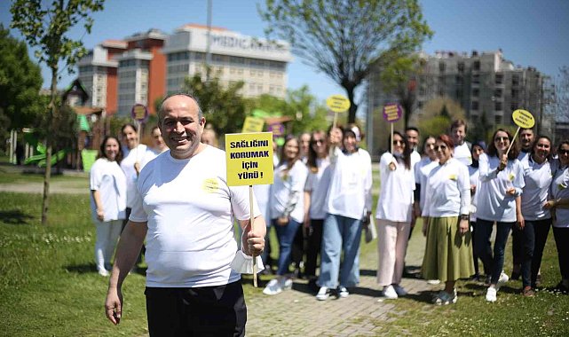 Fiziksel aktivitenin faydalarına dikkat çekmek için yürüdüler