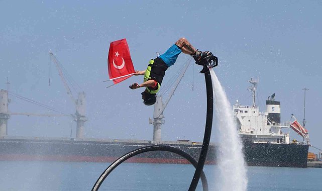 Flyboard gösterisi nefes kesti