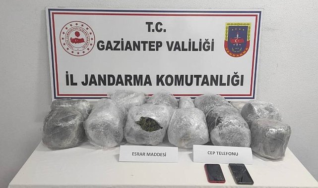 Gaziantep'te 15 kilo esrar ele geçirildi