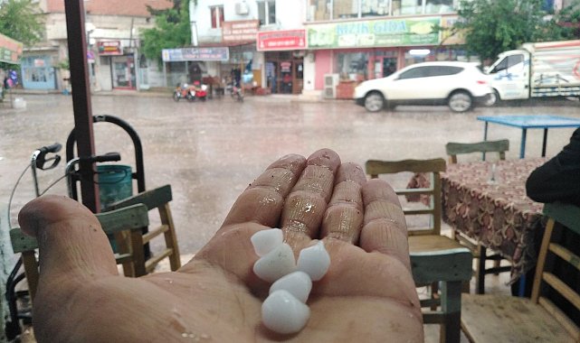 Gaziantep'te dolu yağışı etkili oldu