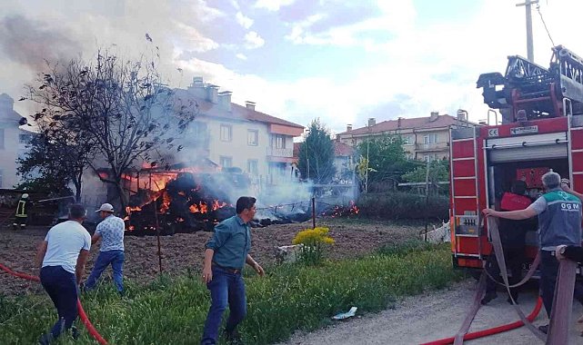 Hisarcık'ta korkutan yangın