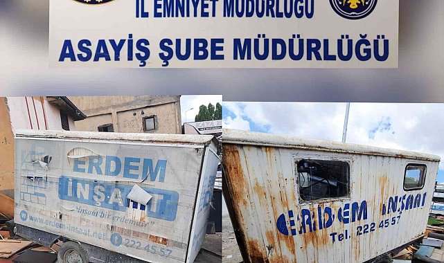 İnşaattaki konteyneri çaldılar