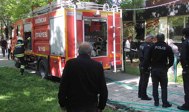 Kafenin mutfağında çıkan yangın büyümeden söndürüldü