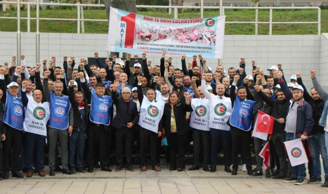 Karabük'te Hak-İş üyeleri 1 Mayıs'ta taleplerini açıkladı