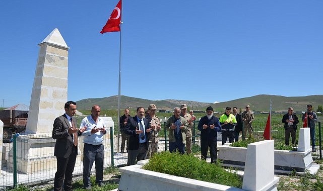 Kaymakam Çelik şehitlik düzenleme çalışmalarını inceledi