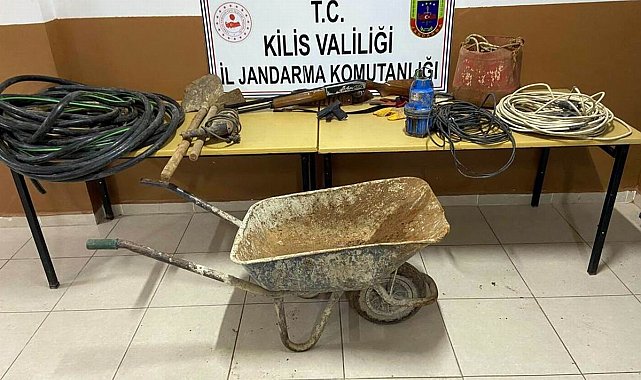 Kilis'te kaçak kazı yapan bir kişi yakalandı