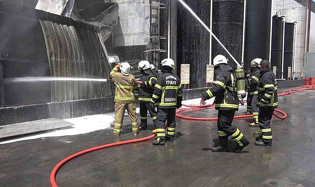 Kırıkkale OSB'de sıcak dakikalar, fabrikada yağ kazanı patladı