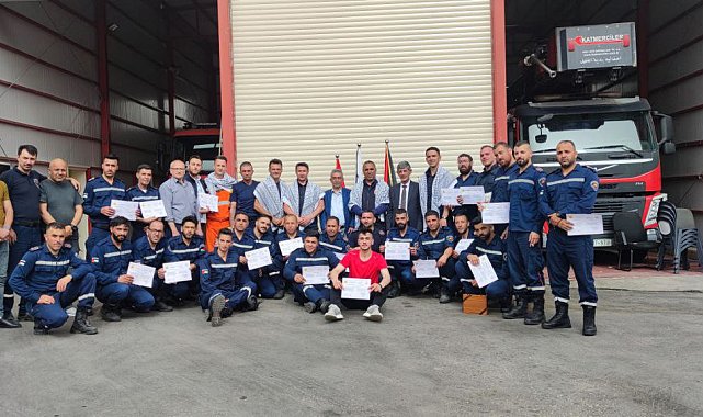 Konya İtfaiyesi&#039;nden Filistinli itfaiyecilere eğitim