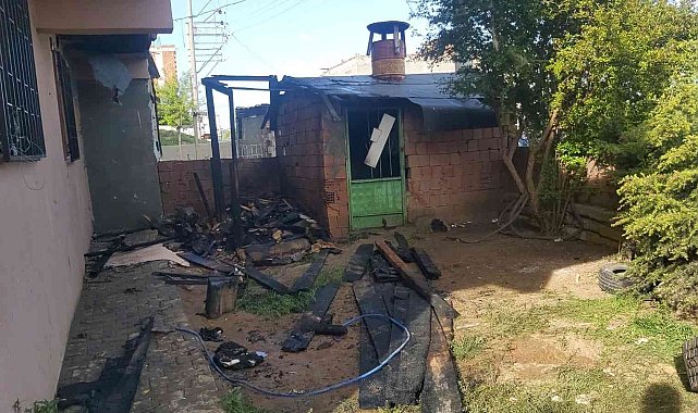 Kulübe yangını binaya da sıçradı