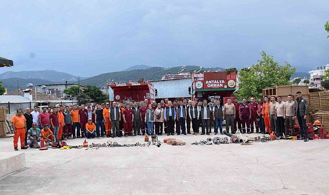 Kumluca'da Orman İşletme personellerine yangınlara yönelik işbaşı eğitim