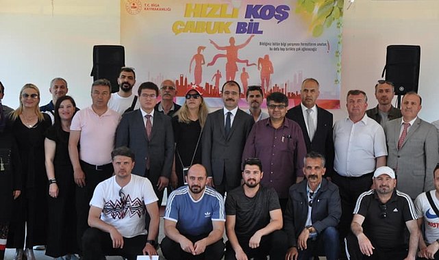 Liseli öğrenciler hem hızlı koşmak hem de hızlı bilmek için ter döktü