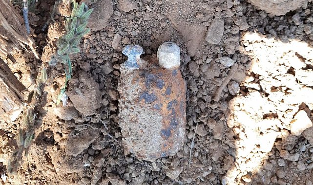Manisa'da Milli Mücadele dönemine ait el bombası bulundu