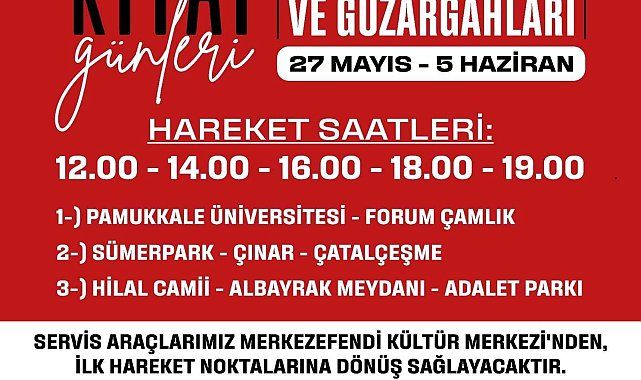 Merkezefendi&#039;de kitap günleri için özel servis