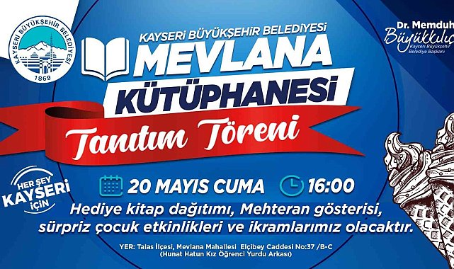 Mevlana Kütüphanesi'nin tanıtımı için sürpriz etkinlikler