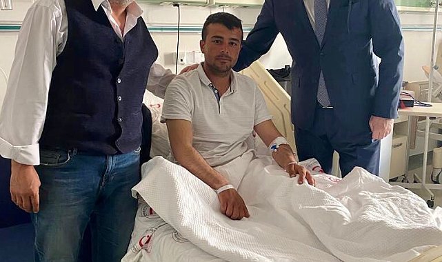 Milletvekili Koçer&#039;den Pençe Kilit gazisine hastanede ziyaret