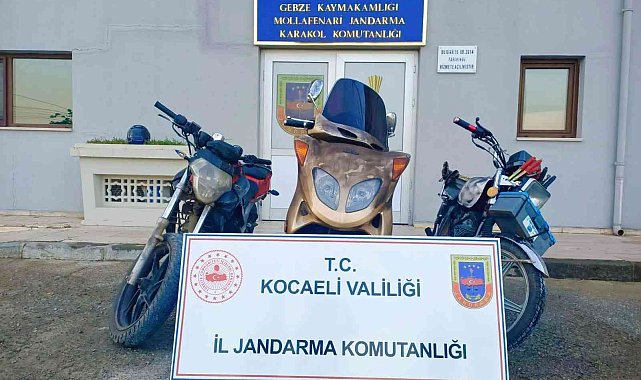 Motosiklet hırsızı jandarma ekiplerine yakalandı
