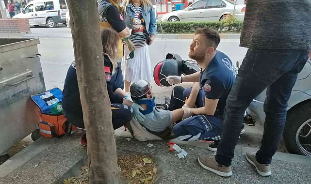 Motosiklet sürücüsünü yaralayan kadın sürücü gözyaşlarını tutamadı