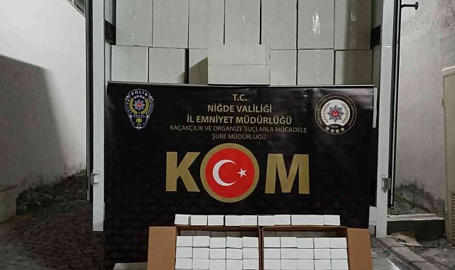 Niğde&#039;de 3 milyon 500 bin makaron ele geçirildi