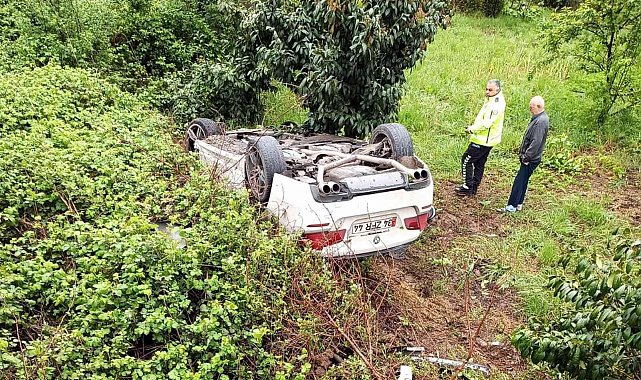 Nişana giden damat adayını emniyet kemeri kurtardı
