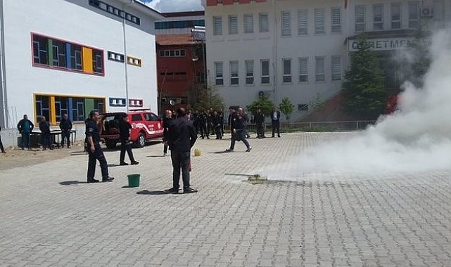 Öğrencileri heyecanlandıran tatbikat