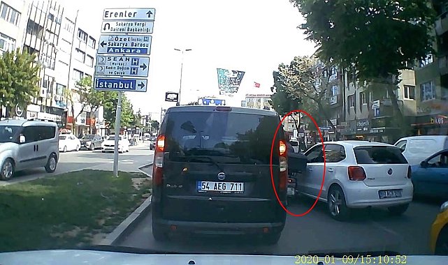 Önce çarptı sonra yoluna devam etti