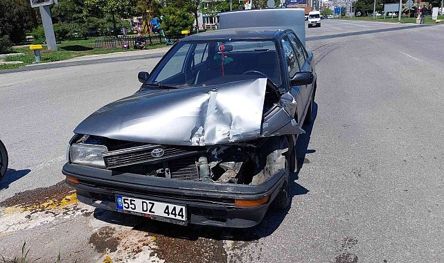 Samsun'da hemzemin geçitte trafik kazası