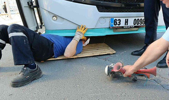 Şanlıurfa'da halk otobüslerine havalı korna denetimi