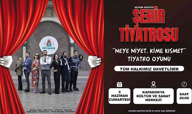 Şehir Tiyatrosu cumartesi günü sahnelenecek
