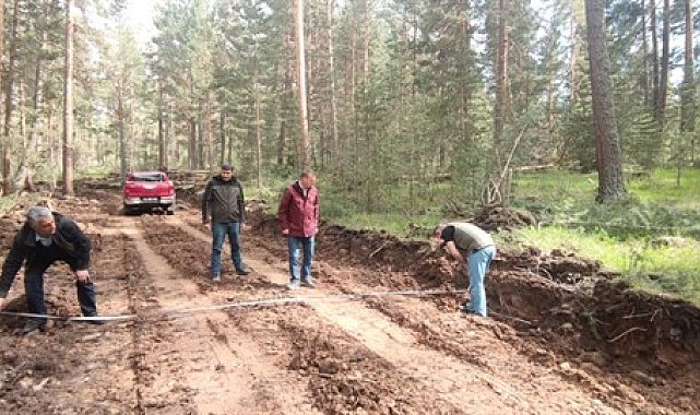 Şenkaya ve Oltu'da orman yolları onarılıyor