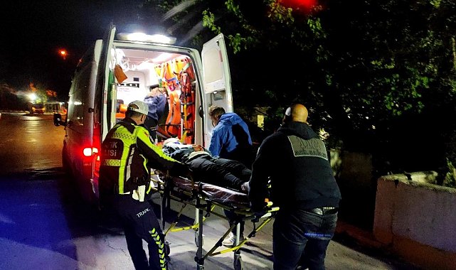 Seyir halinde motosikletten düşen yolcu yaralandı