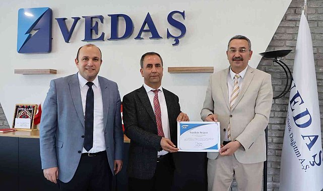 SGK'dan VEDAŞ'a teşekkür belgesi