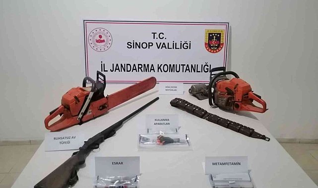 Sinop'ta jandarmadan hırsızlık ve uyuşturucu operasyonu