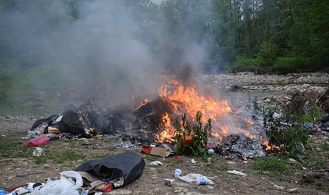 Sinop'ta tonlarca çöpün geri dönüşüme kazandırılmadan yakılmasına tepki