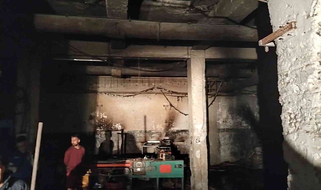 Sultanhisar'da iş yeri yangını