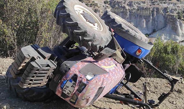 Takla atan traktörün sürücüsü yaralandı