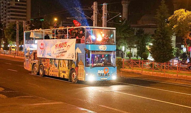 Talas'ta gezi otobüsüyle 19 Mayıs coşkusu