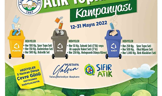 Talas'ta okullar arası atık toplama kampanyası