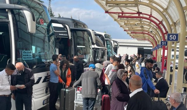Terminalde bayram yoğunluğu yaşanıyor