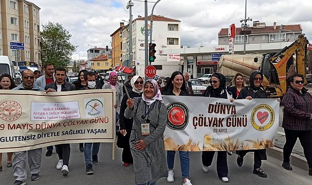 Tomarza'da Çölyak için farkındalık yürüyüşü düzenlendi
