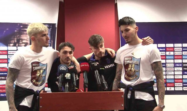 Trabzonsporlu futbolculardan maç sonu şampiyonluk açıklamaları