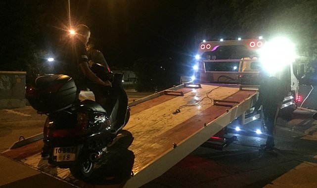 Trafiğe kapalı alanlar denetlendi