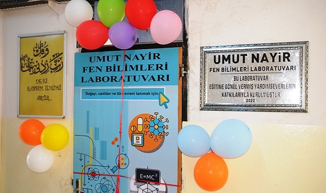 Umut Nayir, Cizre'de bir okula fen laboratuvarı kazandırdı