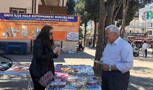 Ünye&#039;de açık hava kütüphane şenliği