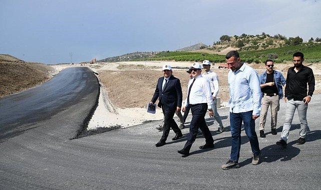 Vali Pehlivan, MTOSB otoban bağlantı yolunda incelemelerde bulundu