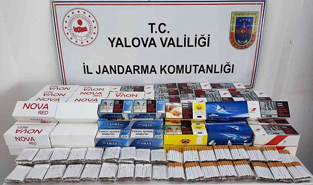 Yalova&#039;da 26 bin 400 adet dolu makaron ele geçirdi