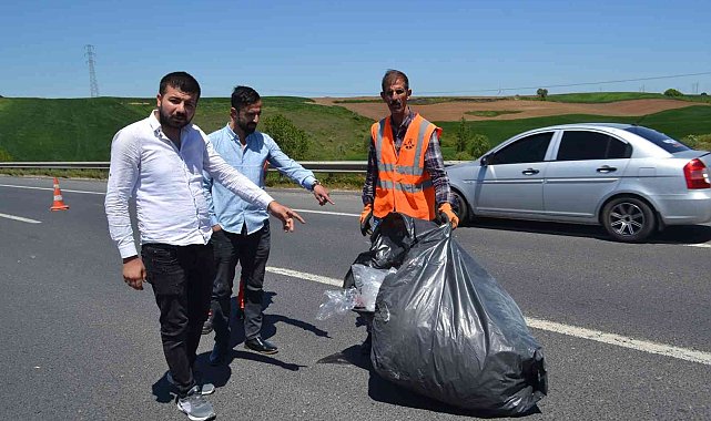 Yol ortasına düşen çuval zincirleme kazaya neden oldu: 1 yaralı