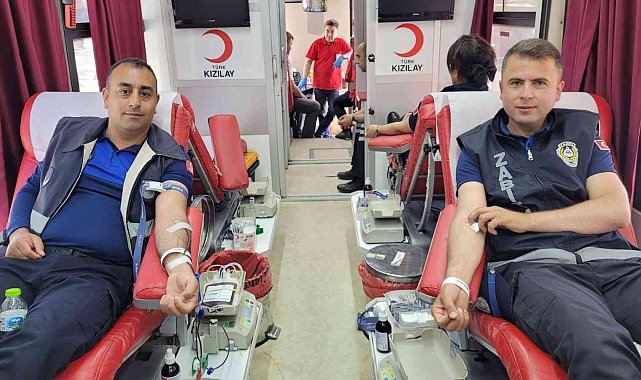 Zabıtadan kan bağışına destek