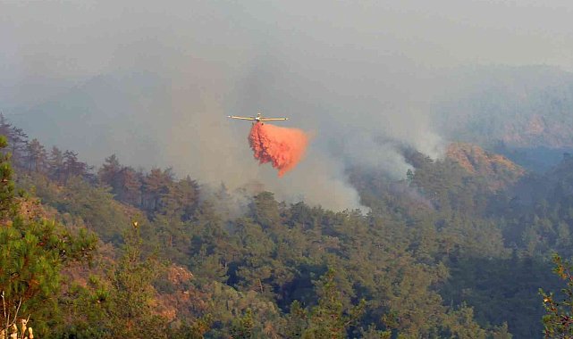 20 helikopter, 14 uçak ile müdahale başladı