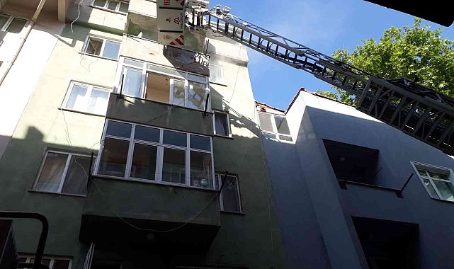 5.katta çıkan yangın korkuttu